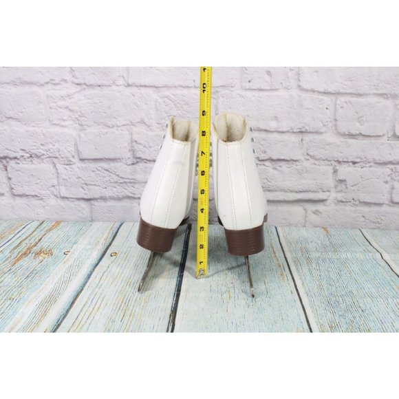 Glacier 120 by Jackson White Leather Lace up Figure Ice Skates Size US 2 - Picture 7 of 10